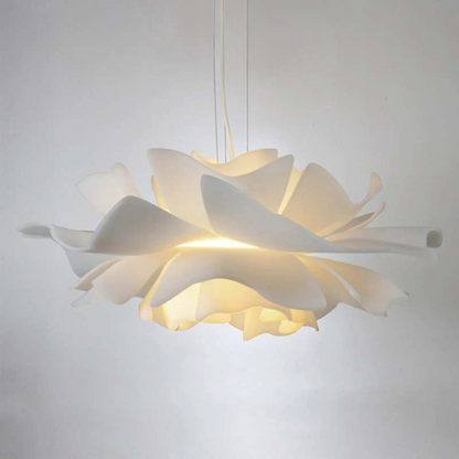 Design Pendant Light Flower White Metal - Sophia