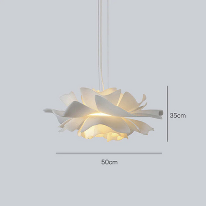 Design Pendant Light Flower White Metal - Sophia