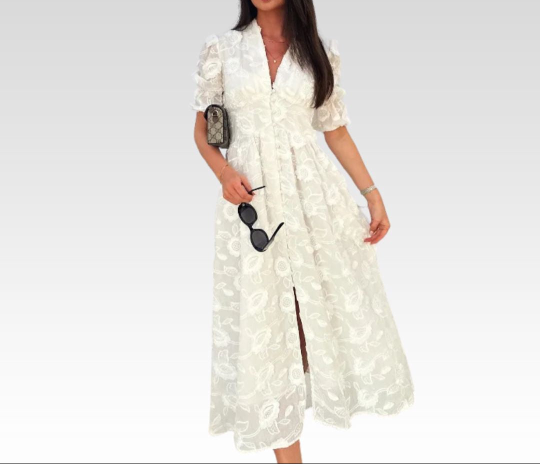 Airy white summer dress – Eleni