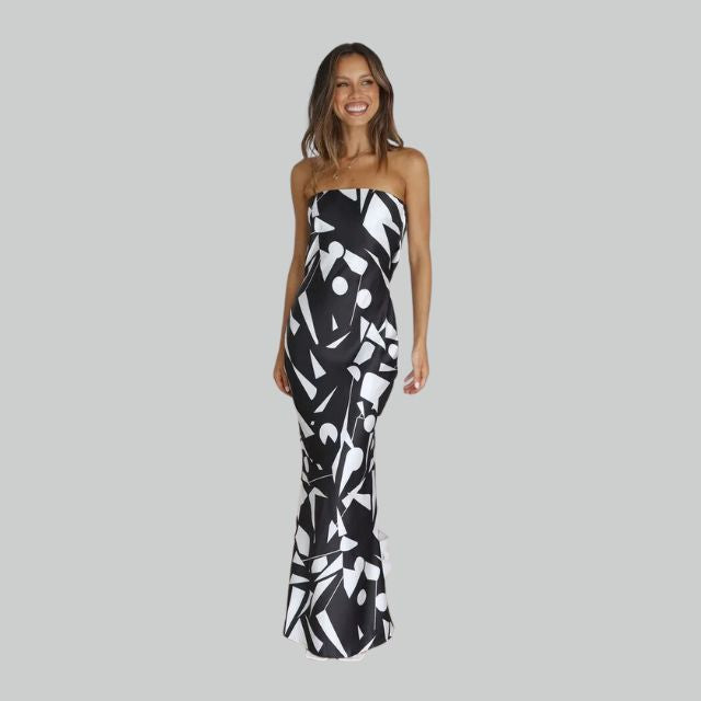 Strapless maxi dress with a relaxed fit – Jade