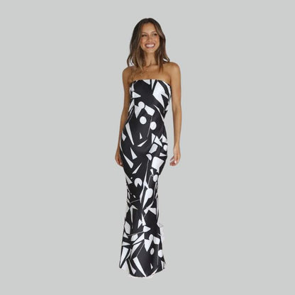 Strapless maxi dress with a relaxed fit – Jade