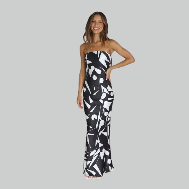 Strapless maxi dress with a relaxed fit – Jade