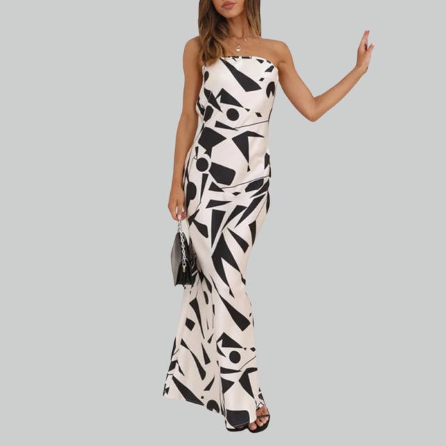 Strapless maxi dress with a relaxed fit – Jade