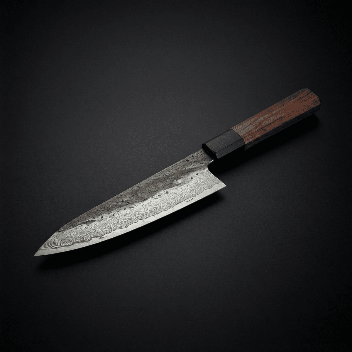 Kiritsuke Knife, Stainless Steel Blade, Ironwood Handle, 8.5 in 1