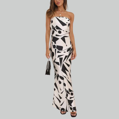 Strapless maxi dress with a relaxed fit – Jade