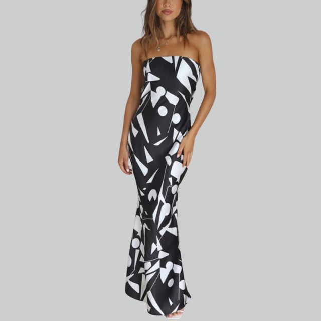 Strapless maxi dress with a relaxed fit – Jade