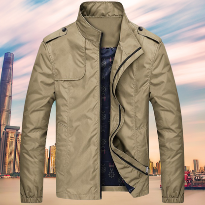 GENTI Oxford Mid-Coat | Modern Waterproof & Windproof Jacket for Men