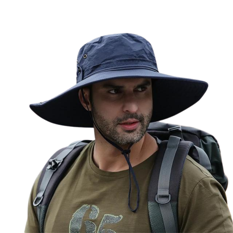 Outdoor summer hat with chin strap and water-repellent fabric – Ranger