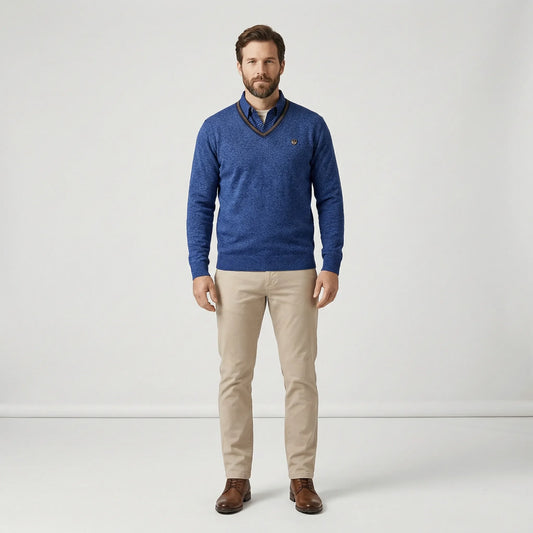 V-Neck Collared Jumper - Ian