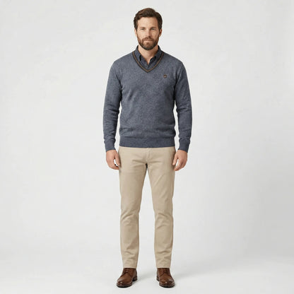 V-Neck Collared Jumper - Ian