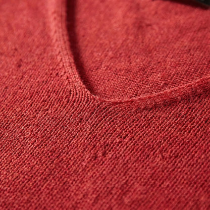 V-Neck Knit Top With Half Sleeves - Kristine