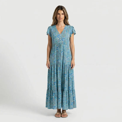 V-Neck Maxi Dress - Mandy