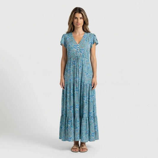 V-Neck Maxi Dress - Mandy