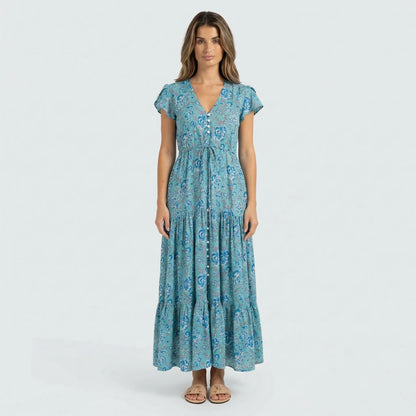 V-Neck Maxi Dress - Mandy