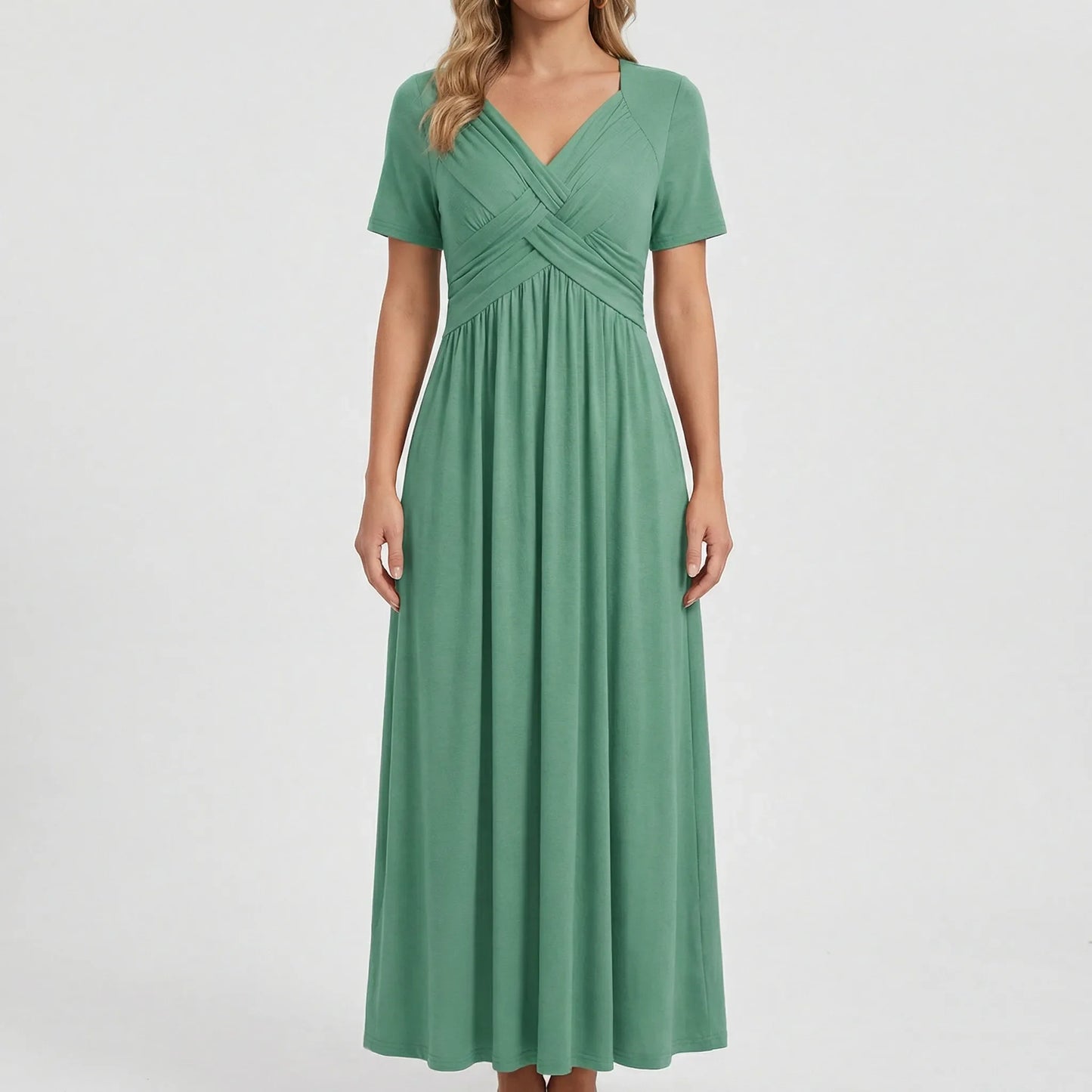 V-Neck Maxi Dress - Rebekka