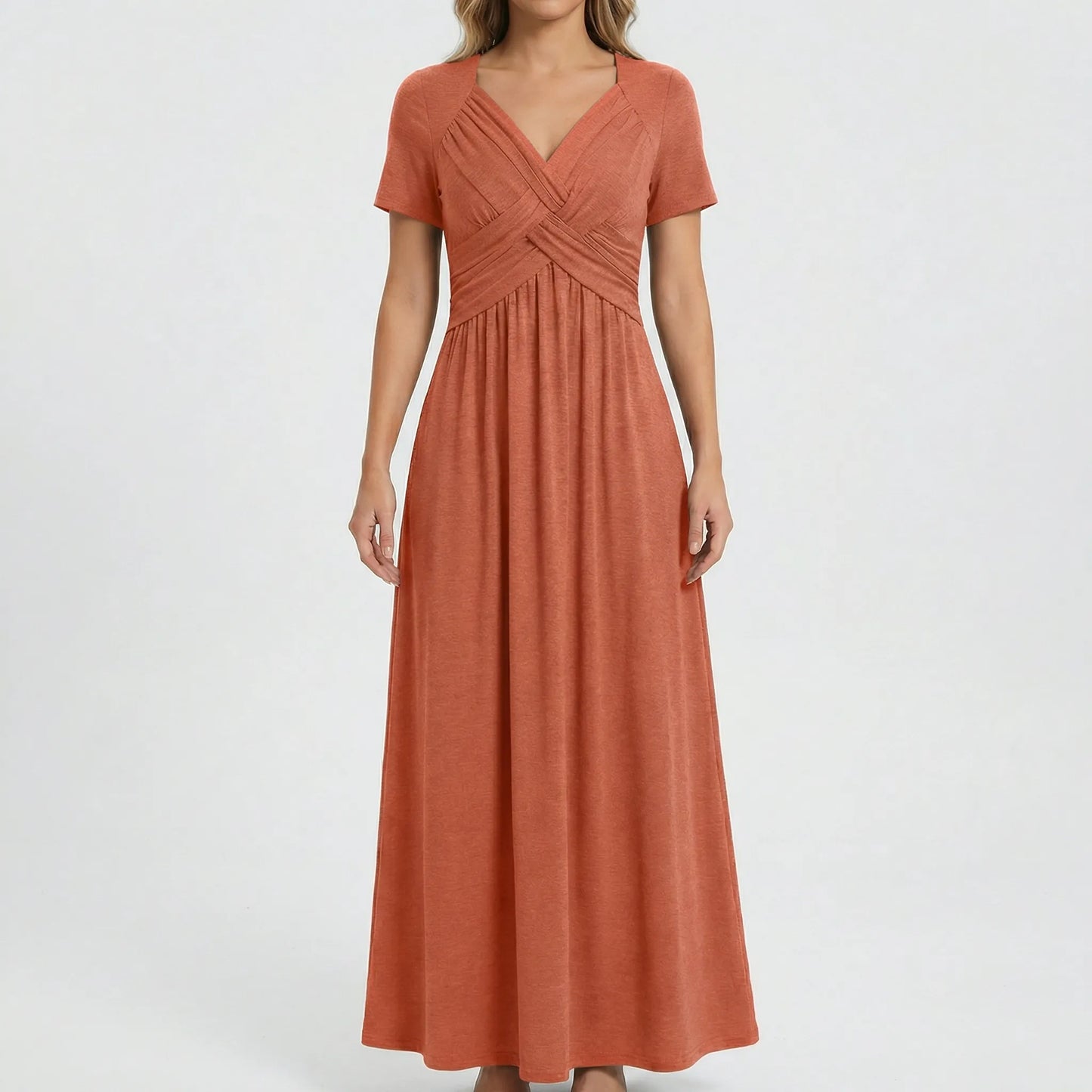 V-Neck Maxi Dress - Rebekka