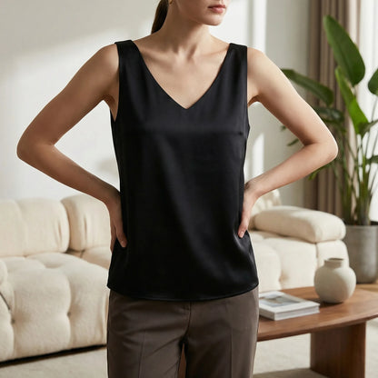 V-Neck Sleeveless Vest - Aurelia