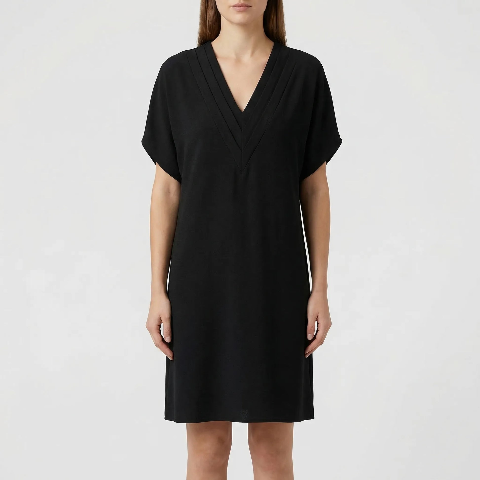 V-Neck Split-Sleeve Midi Dress - Diane