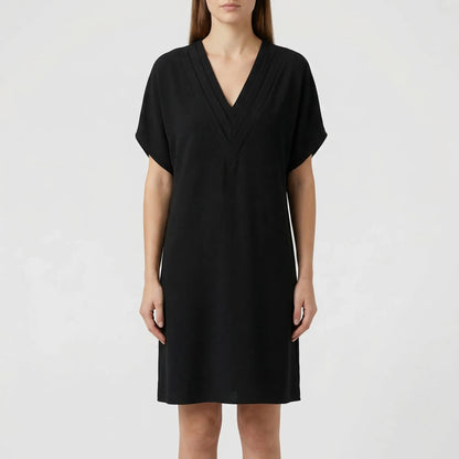 V-Neck Split-Sleeve Midi Dress - Diane