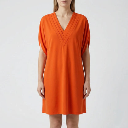 V-Neck Split-Sleeve Midi Dress - Diane