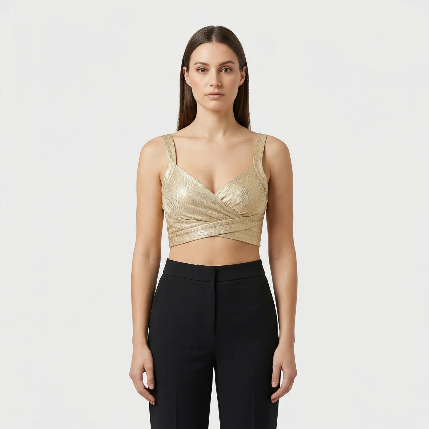 V-Neck Wrap Crop Top - Ceyda