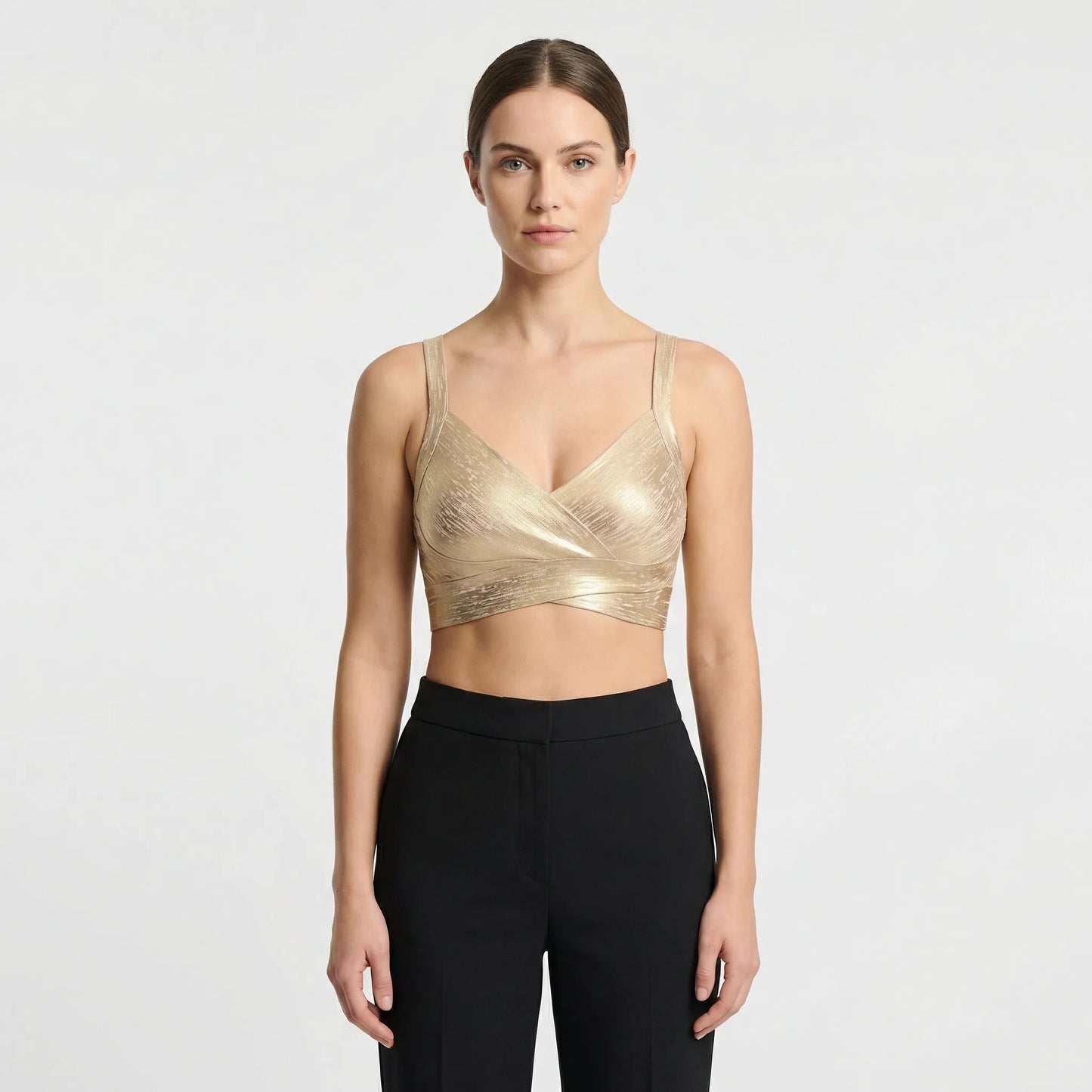 V-Neck Wrap Crop Top - Ceyda