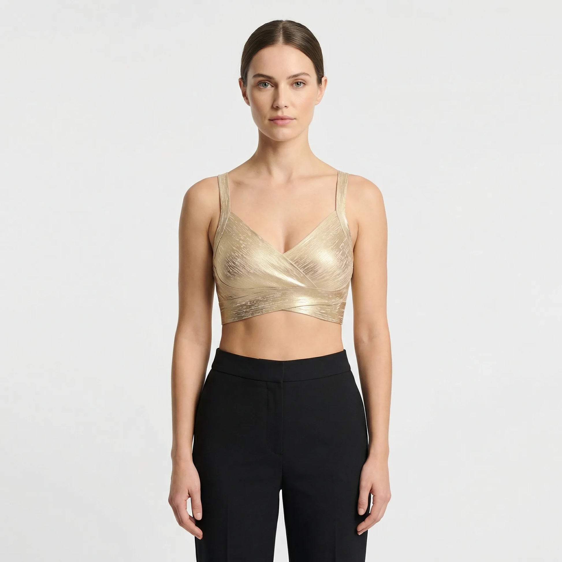 V-Neck Wrap Crop Top - Ceyda
