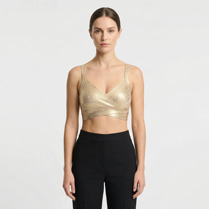V-Neck Wrap Crop Top - Ceyda