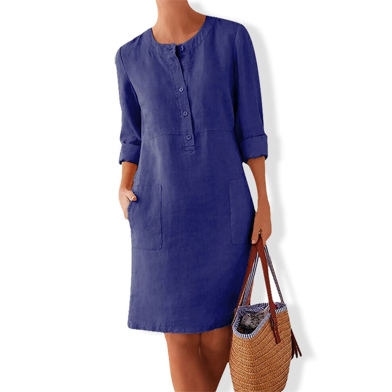 Autumnal dress in warm colours – Nika