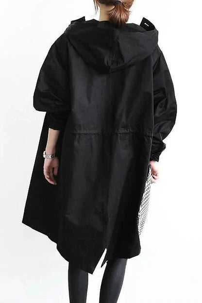 Oversized Waterproof Hooded Trench Coat 7