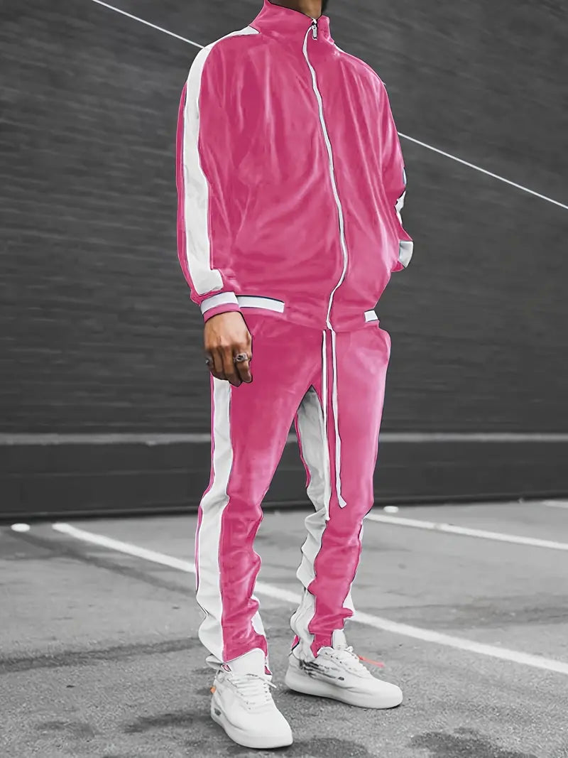 Velvet Jogger Set In A Retro Style - Gilberto