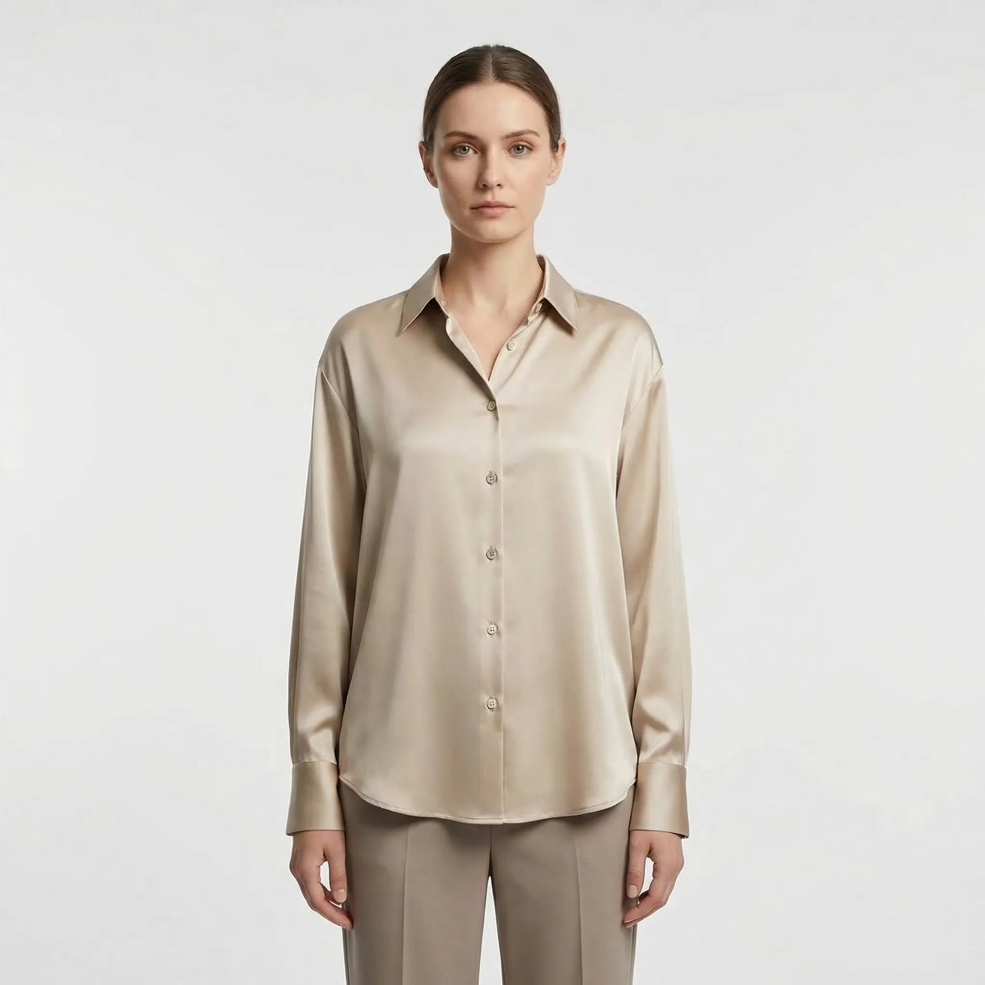 Versatile Satin-Finish Top - Angelica