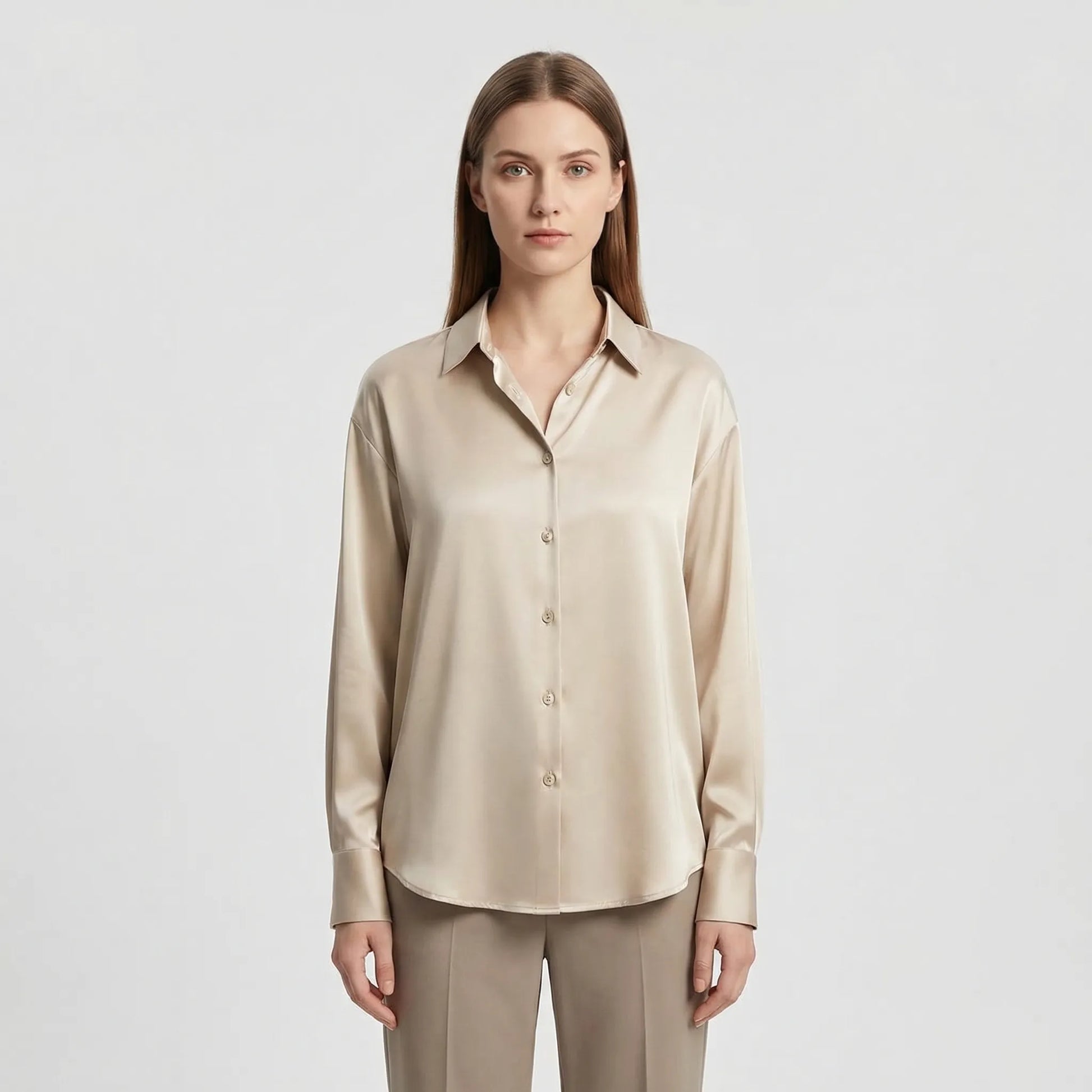 Versatile Satin-Finish Top - Angelica