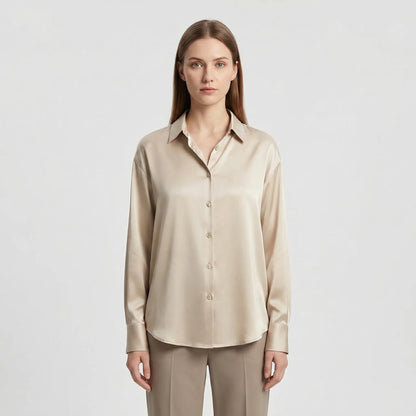 Versatile Satin-Finish Top - Angelica