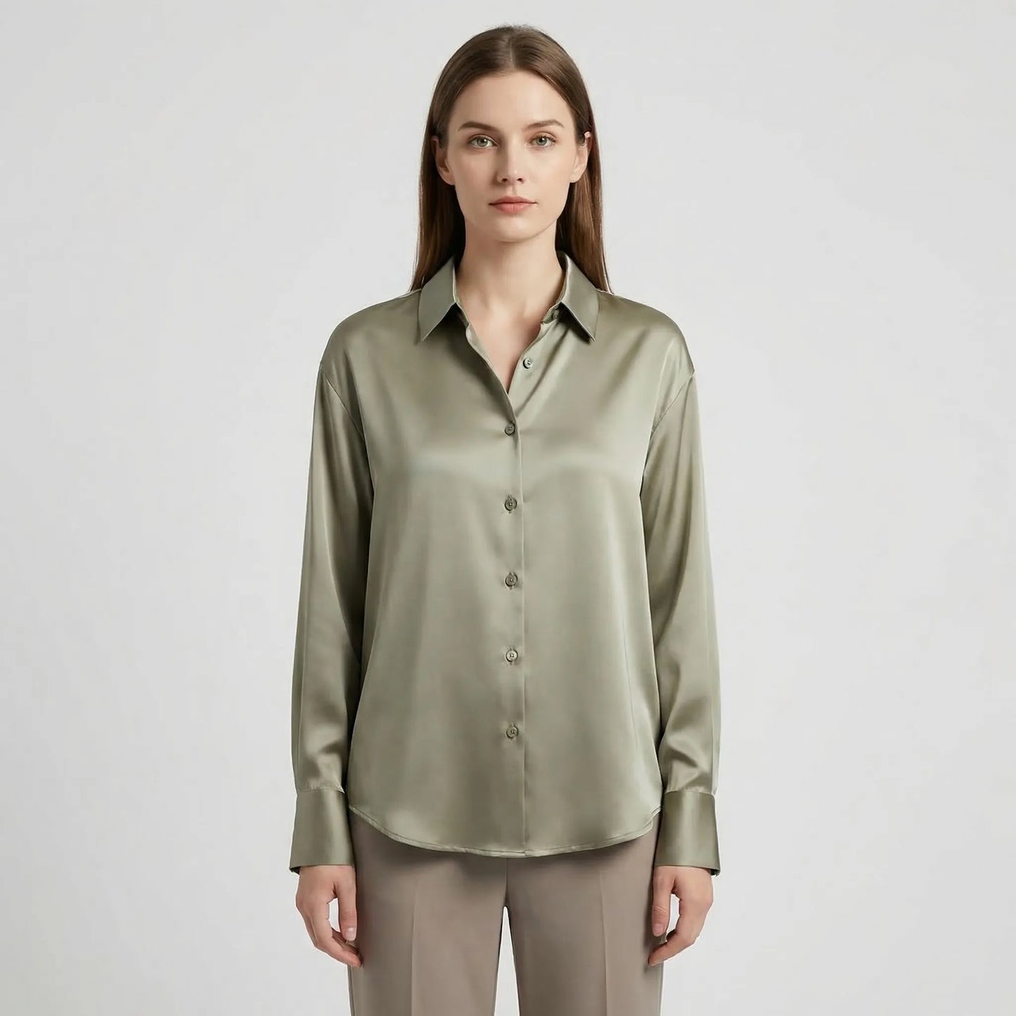 Versatile Satin-Finish Top - Angelica