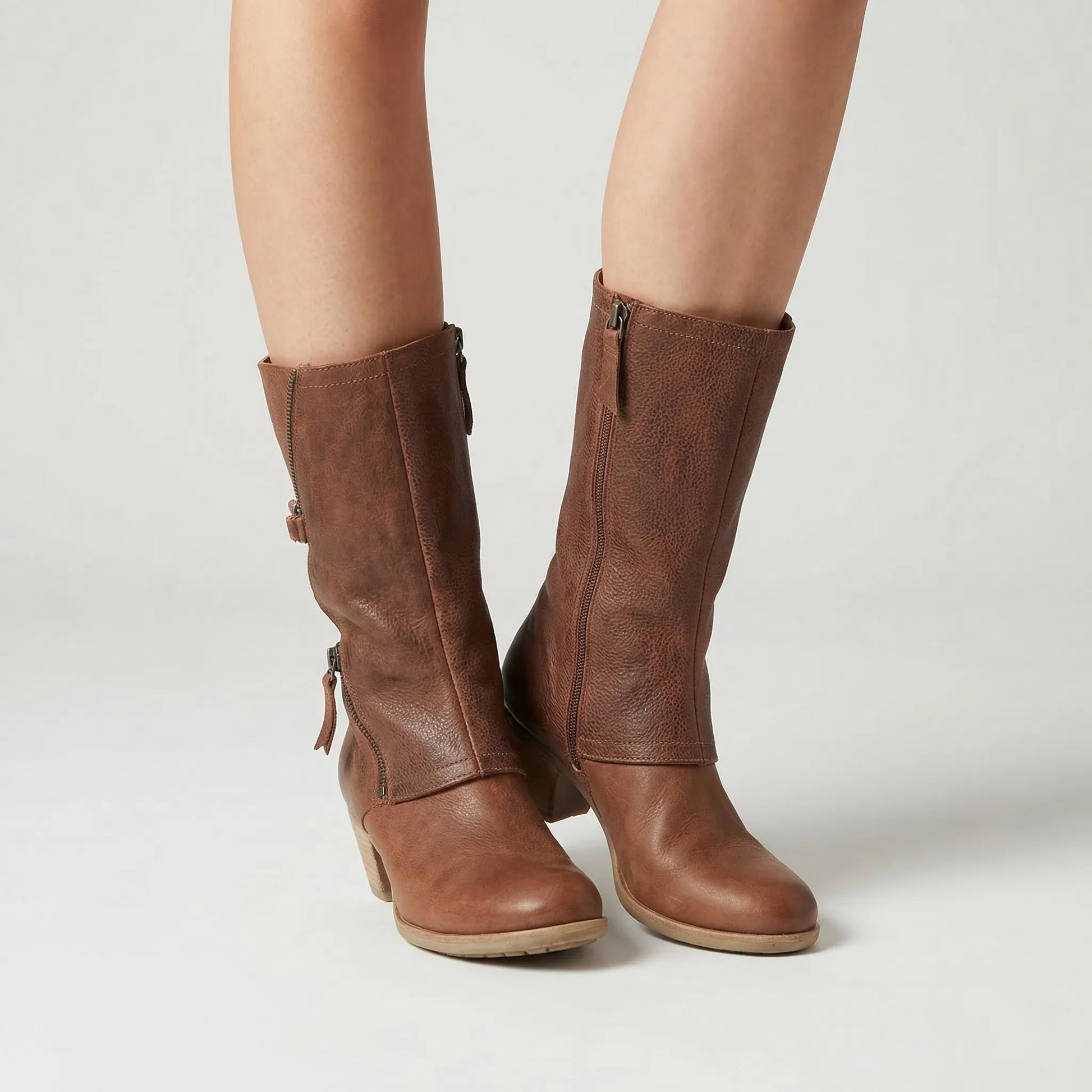 Vintage Cowgirl Mid-Calf Heeled Boot - Myrtle