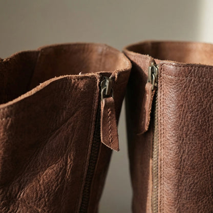 Vintage Cowgirl Mid-Calf Heeled Boot - Myrtle