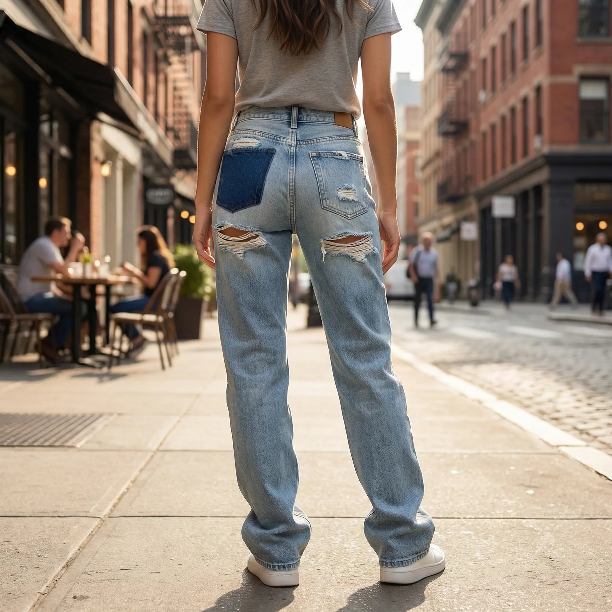 Vintage Ripped Jeans Women - Nelly