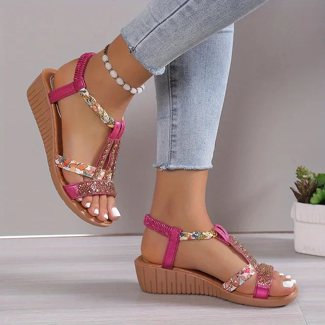 Comfortable Women's Orthopaedic Wedge Sandals with Soft Sole – Marla
