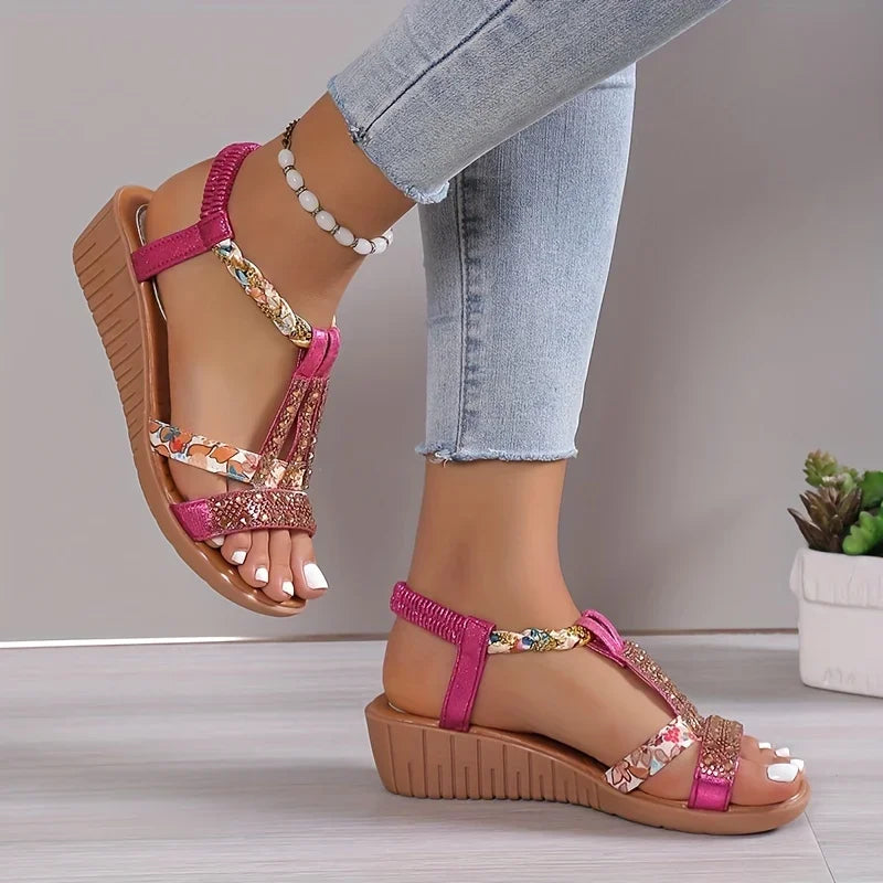 Comfortable Women's Orthopaedic Wedge Sandals with Soft Sole – Marla