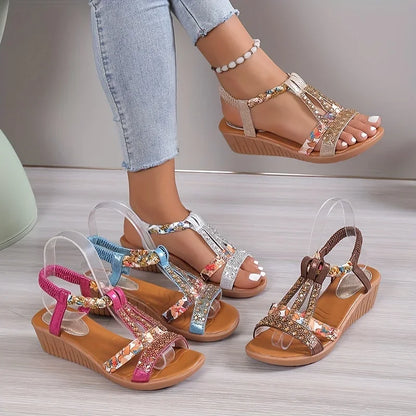 Comfortable Women's Orthopaedic Wedge Sandals with Soft Sole – Marla