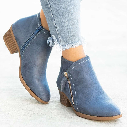 Autumn Ladies' Leather Ankle Boots – Saphira