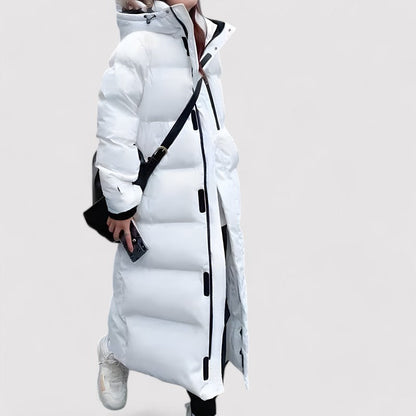 Water-Resistant Longline Puffer Jacket For Women - Eula