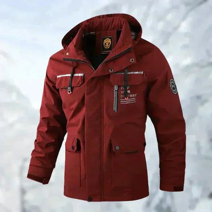 Water-Resistant Men's Jacket With Detachable Hood - Isaac