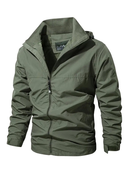 Water-Resistant Outdoor Jacket With Detachable Hood - Shane