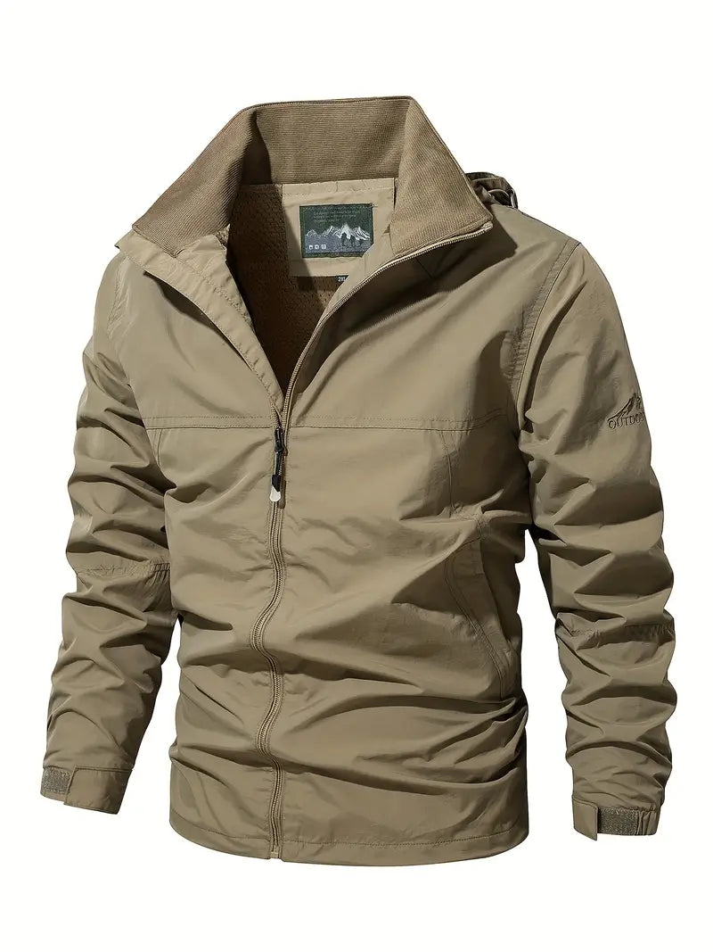 Water-Resistant Outdoor Jacket With Detachable Hood - Shane
