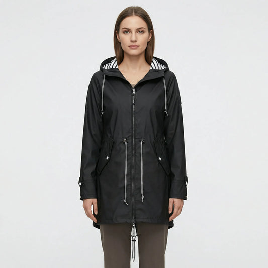 Weather-Ready Women's Raincoat Jacket With Zip - Angelique