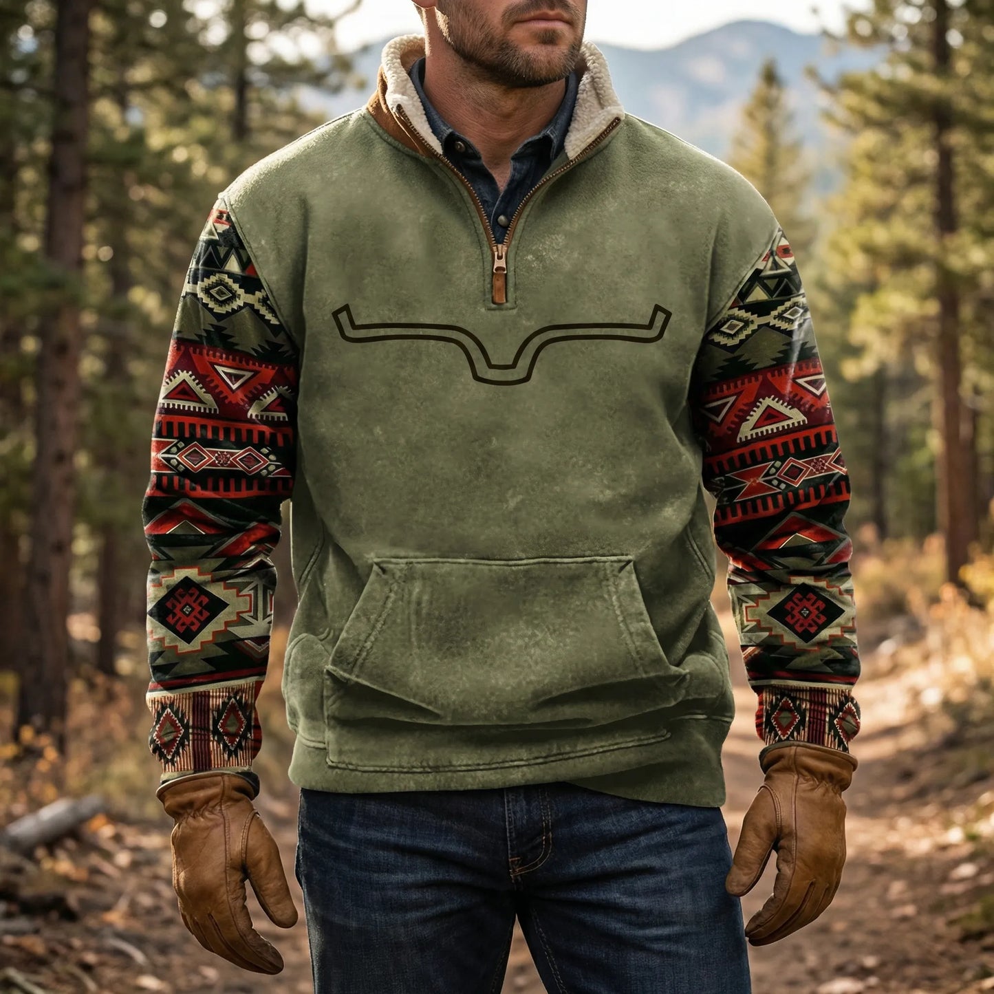 Western-Inspired Pullover - Jaden