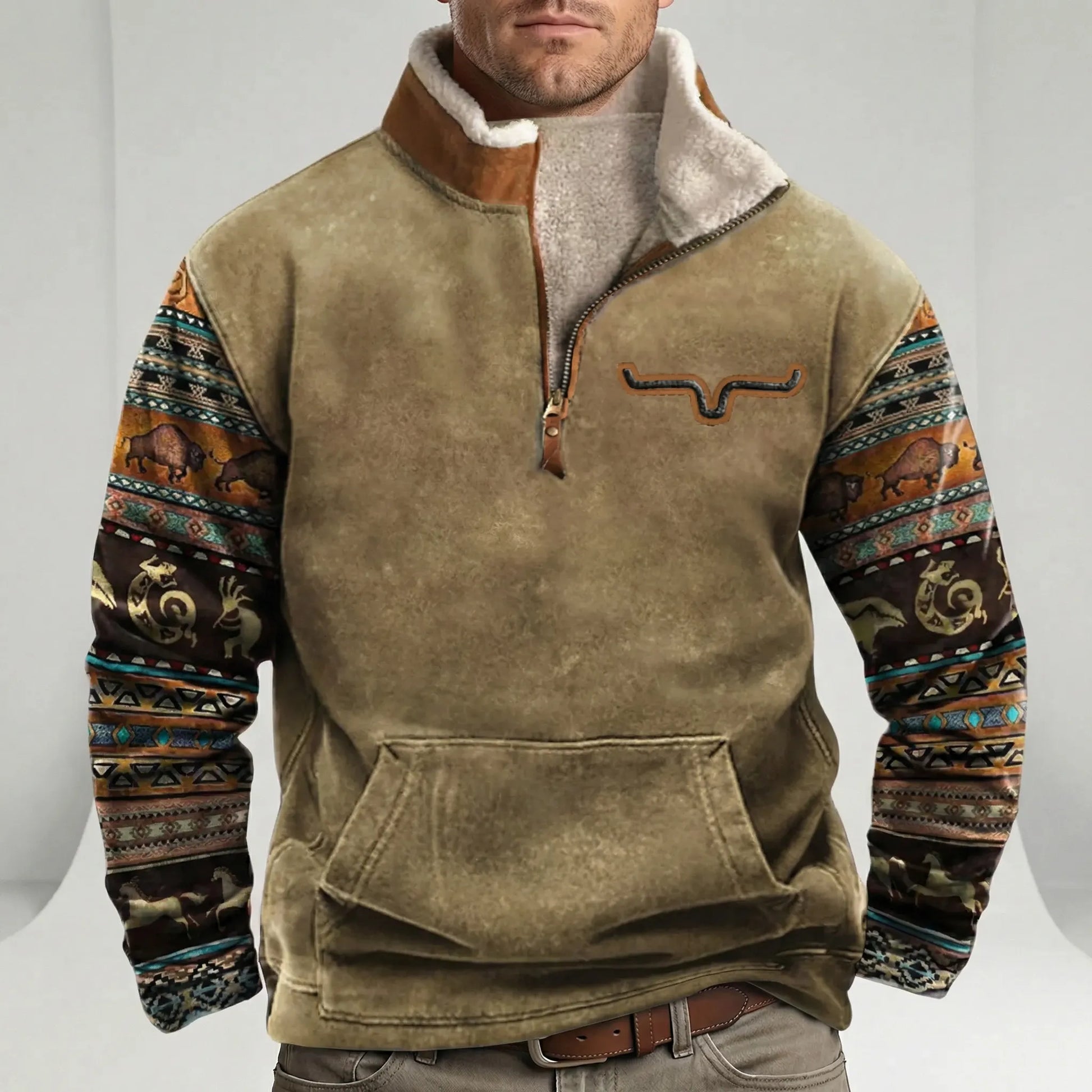 Western-Inspired Pullover - Jaden