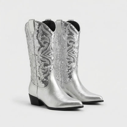 Western-Style Block Heel Boot - Danielle